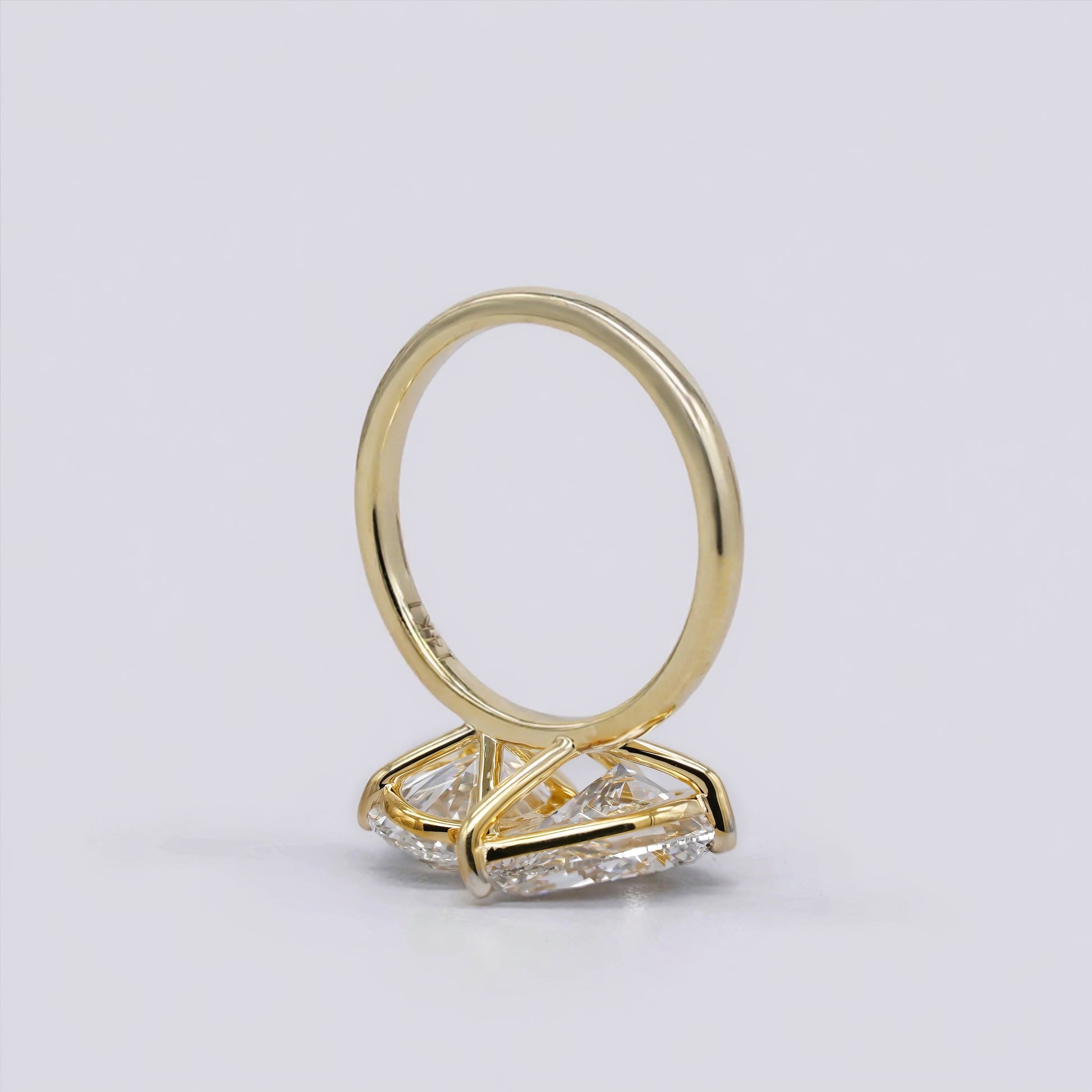 4.00tcw Toi Et Moi Lab Grown Diamond Engagement Ring | 2.00ct Oval + 2.00ct Pear | IGI Certified DEF | Yellow Gold