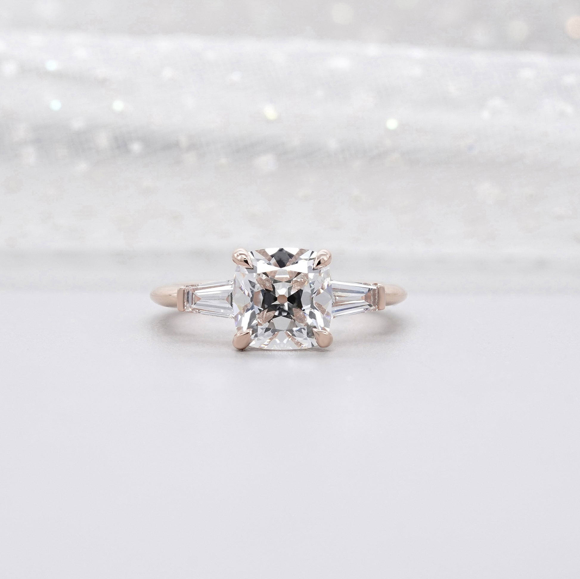 Cushion 2.50tcw Lab Grown Diamond Three-Stone Engagement Ring | IGI Certified