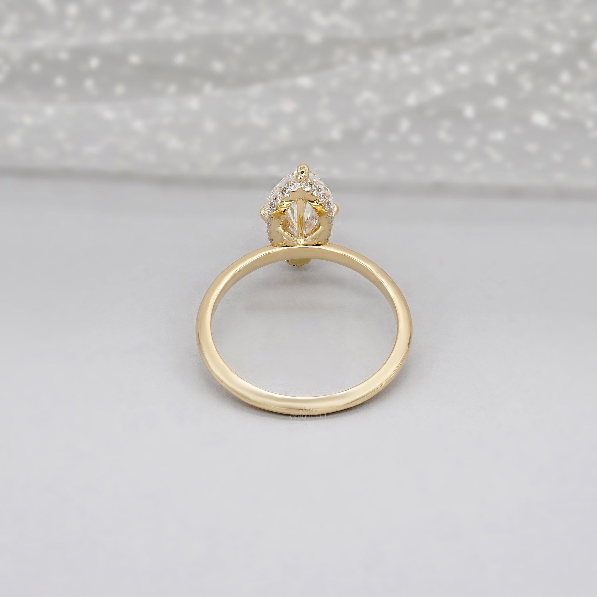 Marquise 3.20ct Lab Grown Diamond Hidden Halo Engagement Ring | IGI Certified