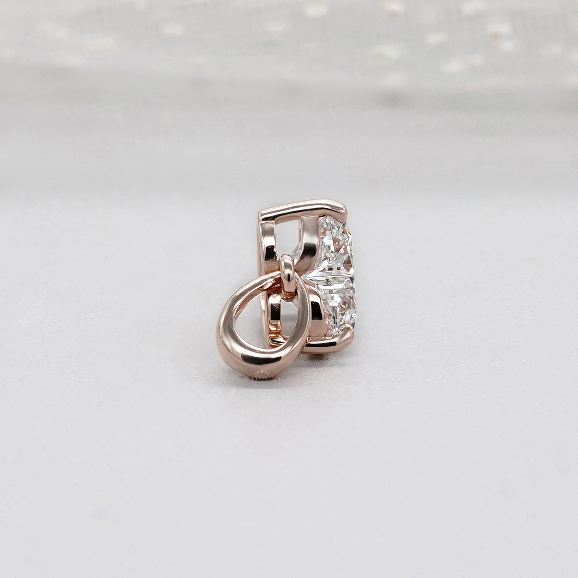 1.00ct Heart Lab Grown Diamond Pendant Necklace | Rose Gold Solitaire with Chain | IGI Certified