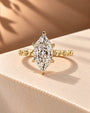 Common :: Unii Jewels 4ct Marquise lab grown diamond vintage solitaire engagement ring