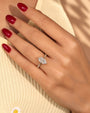 Common :: Large 4ct Marquise center diamond vintage solitaire ring