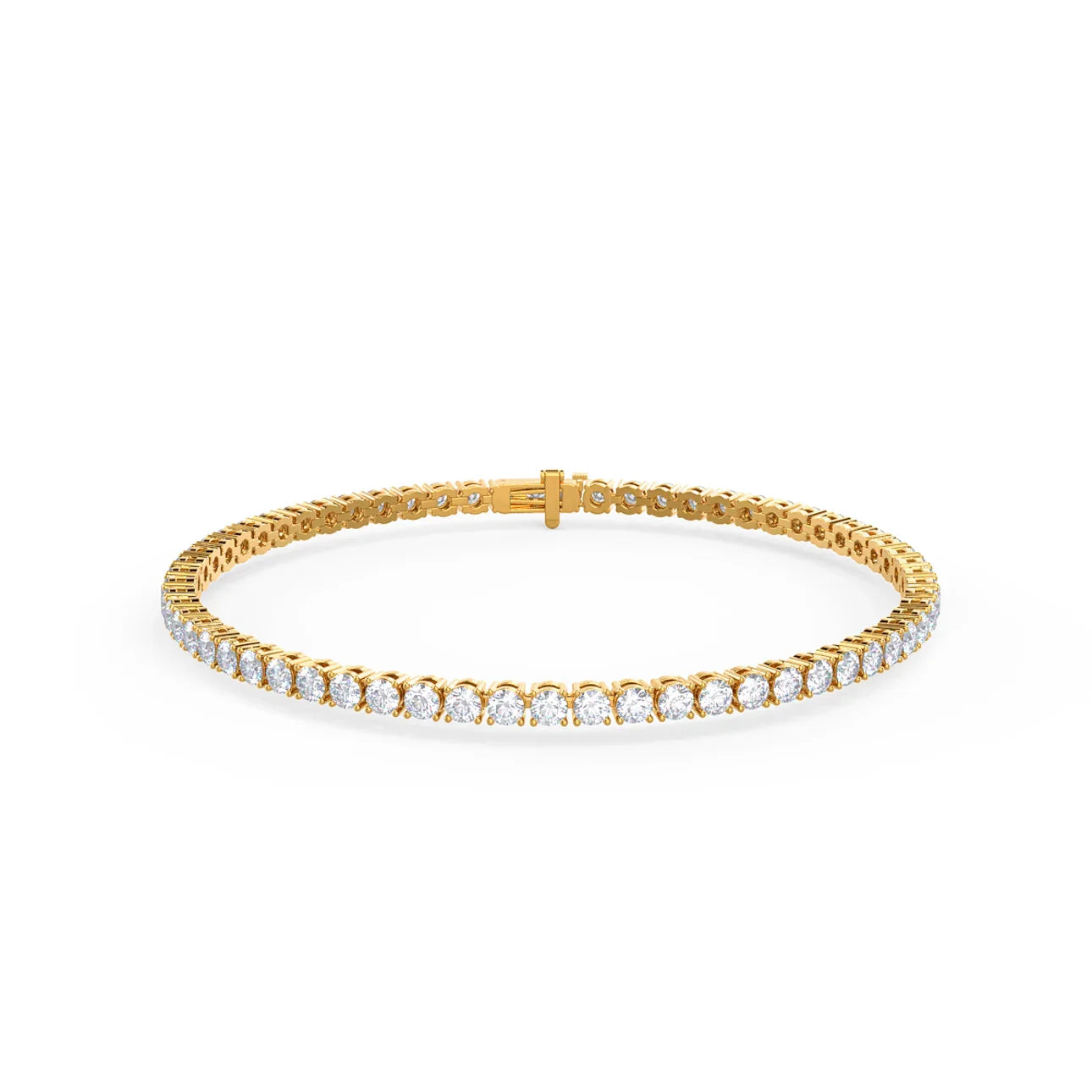 Round Lab Grown Diamond 4 Prong Tennis Bracelet, EF Color, VS clarity, IGI Certified