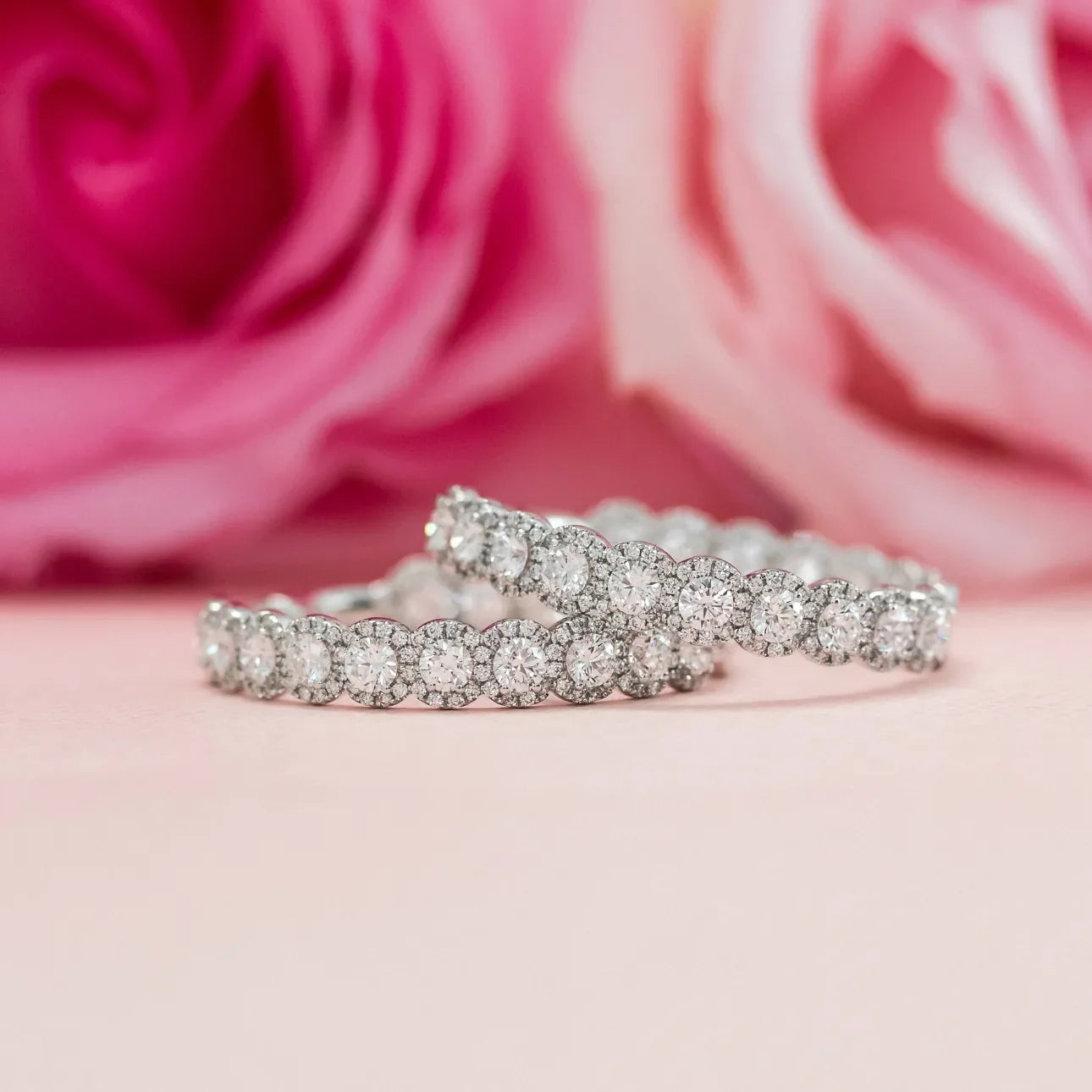 Round Lab Grown Diamond Heavenly Hoops Earring, EF Color, VS Clarity, IGI Certified