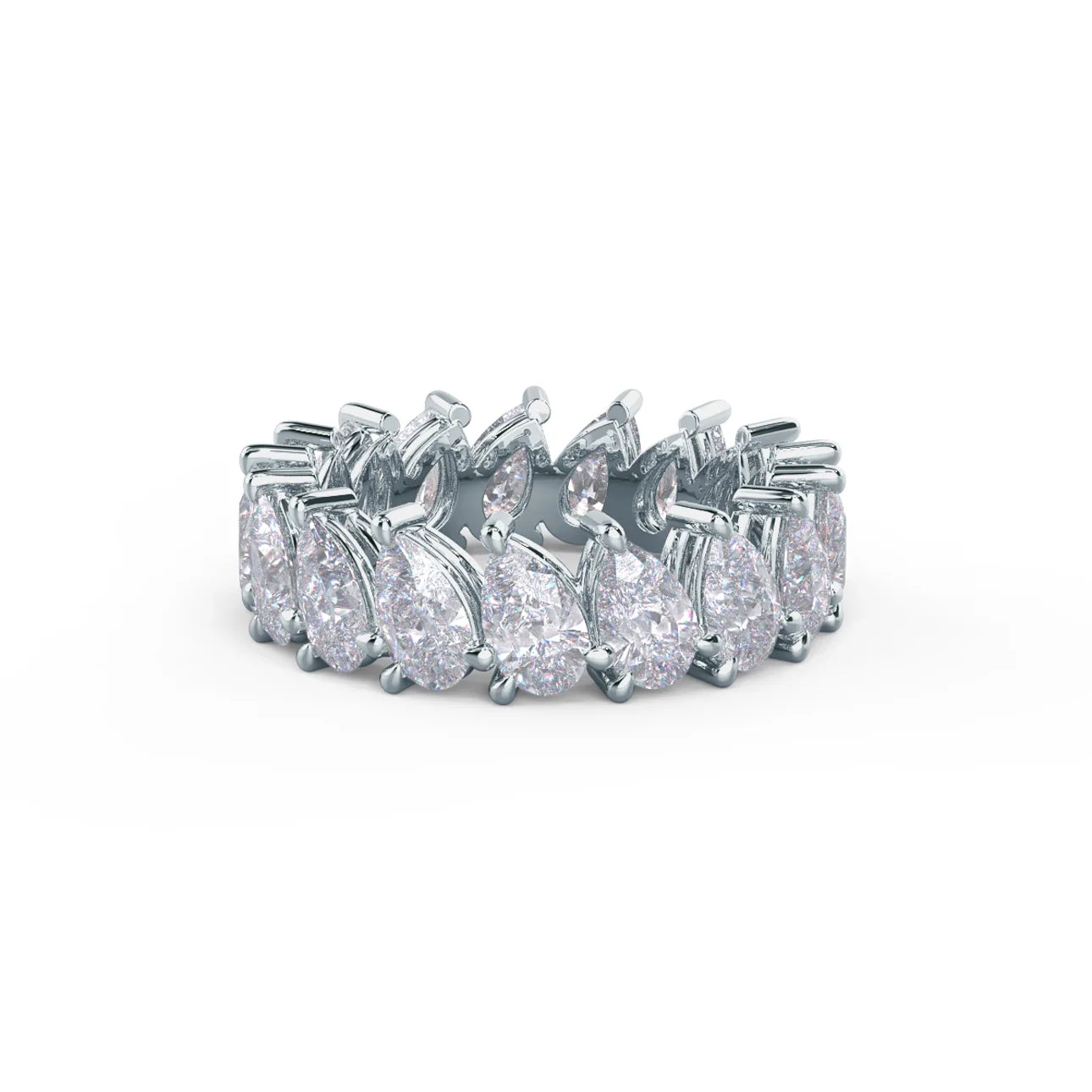Pear Angled Eterrnity Band, EF Color, VS Clarity - IGI Certified Diamond