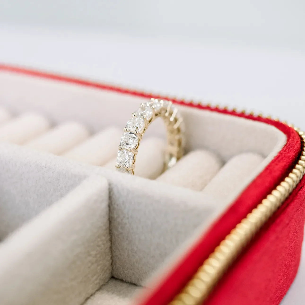 Cushion Lab Grown Diamond Eternity  Band, EF Color, VS Clarity, IGI Certified