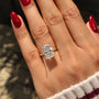 Common :: 5.10TCW Radiant lab diamond vintage ring with Round accents