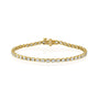 yellow :: 2.5 carat east west emerald lab grown diamond tennis bracelet bezel setting IGI certified
