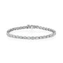 white :: 3.5 carat east west emerald lab grown diamond tennis bracelet bezel setting IGI certified
