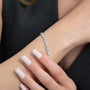 white :: 3.5ct luxury emerald lab grown diamond tennis bracelet for women
