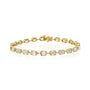 yellow :: 8.5 carat east west emerald lab grown diamond tennis bracelet bezel setting IGI certified
