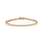 rose :: 2.5 carat east west oval lab grown diamond tennis bracelet bezel setting IGI certified
