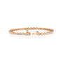 rose :: 2.5ct oval lab grown diamond tennis bracelet east west bezel design
