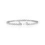 white :: 2.5ct oval lab grown diamond tennis bracelet east west bezel design
