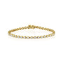 yellow :: 2.5 carat east west oval lab grown diamond tennis bracelet bezel setting IGI certified
