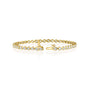 yellow :: 2.5ct oval lab grown diamond tennis bracelet east west bezel design
