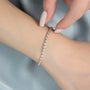 rose :: 2.5ct luxury oval lab grown diamond tennis bracelet for women
