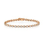 rose :: 3.5 carat east west oval lab grown diamond tennis bracelet bezel setting IGI certified
