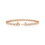 rose :: 3.5ct oval lab grown diamond tennis bracelet east west bezel design
