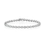 white :: 3.5 carat east west oval lab grown diamond tennis bracelet bezel setting IGI certified
