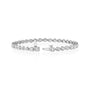 white :: 3.5ct oval lab grown diamond tennis bracelet east west bezel design
