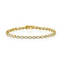 yellow :: 3.5 carat east west oval lab grown diamond tennis bracelet bezel setting IGI certified

