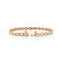 rose :: 6ct oval lab grown diamond tennis bracelet east west bezel design
