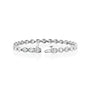 white :: 6ct oval lab grown diamond tennis bracelet east west bezel design
