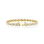 yellow :: 6ct oval lab grown diamond tennis bracelet east west bezel design
