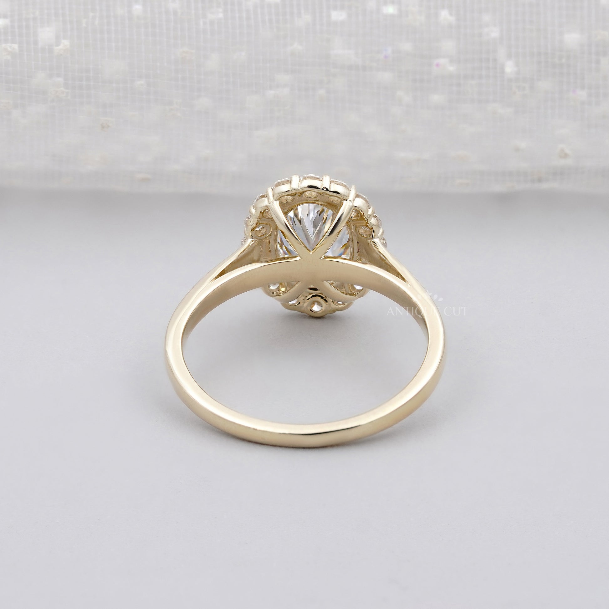 Oval Halo Engagement Ring | 1.50ct Oval Center with 0.50ct Diamond Halo | Gold Oval Diamond Ring | Classic Halo Ring | Bridal Ring