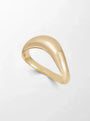 Common :: Modern polished wave bangle bracelet for women