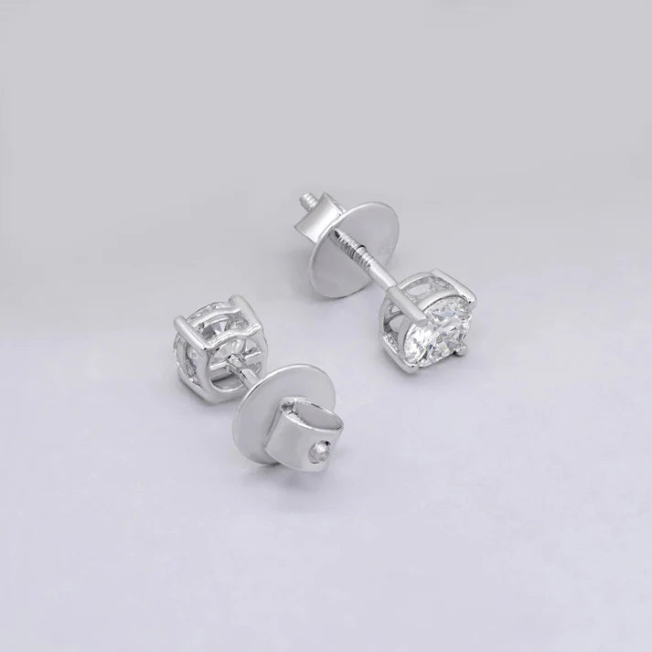 Round 1.00tcw Lab Grown Diamond Stud Earrings  | D-E-F Color, VVS–VS Clarity| IGI Certified