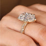 Common :: 5CT Pear center diamond with 0.20TCW accent diamonds