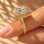 Common :: 5ct Radiant vintage engagement ring with refined 2mm band