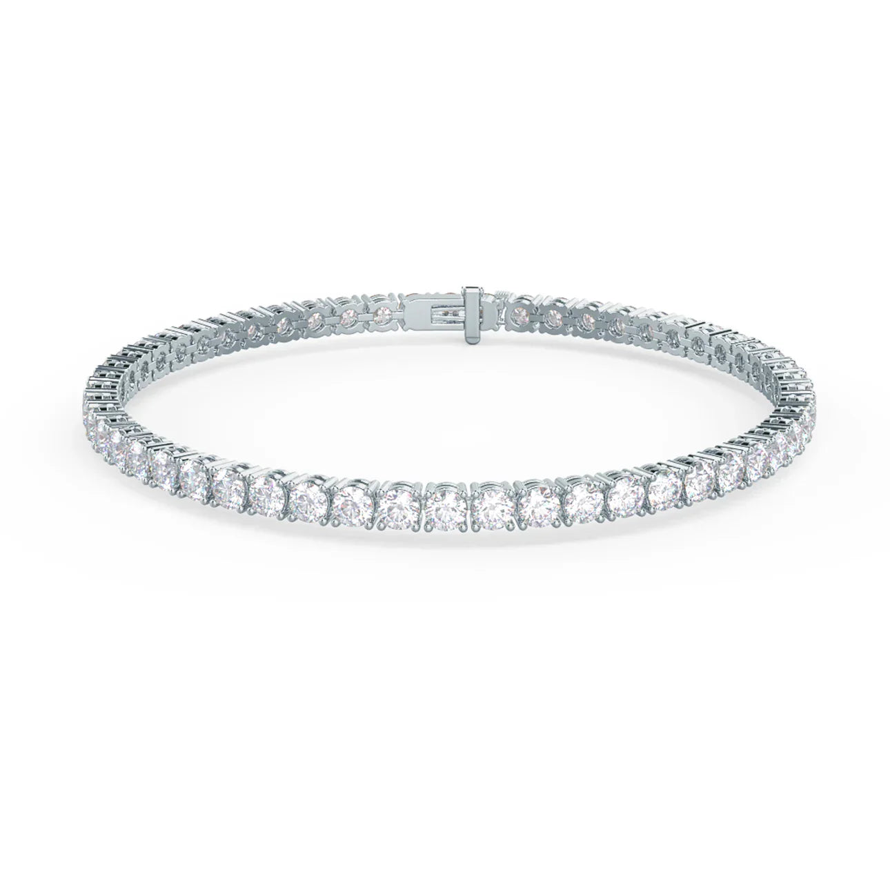 Round Lab Grown Diamond 4 Prong Tennis Bracelet, EF Color, VS clarity, IGI Certified