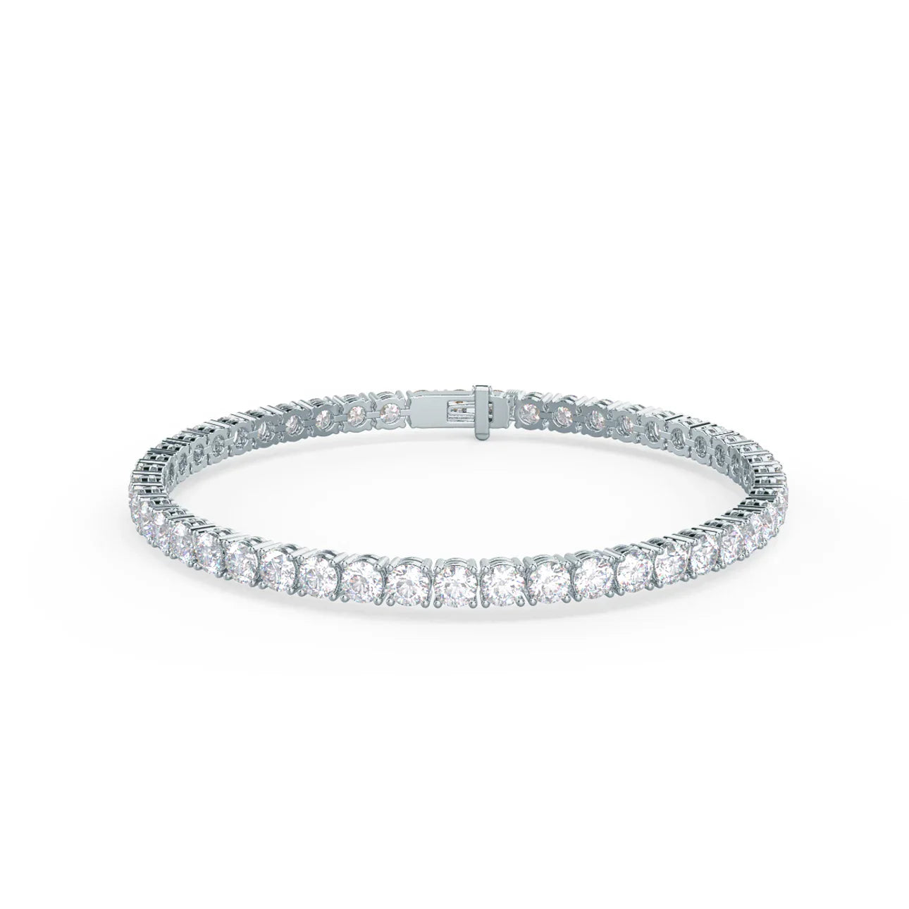 Round Lab Grown Diamond 4 Prong Tennis Bracelet, EF Color, VS clarity, IGI Certified