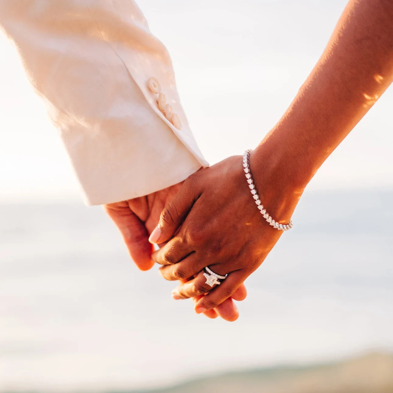 Round Lab Grown Diamond Three Prong Tennis Bracelet, EF Color, VS Clarity, IGI Certificate