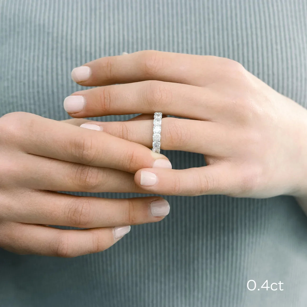 Cushion Lab Grown Diamond Eternity  Band, EF Color, VS Clarity, IGI Certified