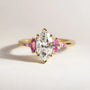 Common :: Zenentia 1.5ct marquise cluster lab grown diamond engagement ring IGI certified