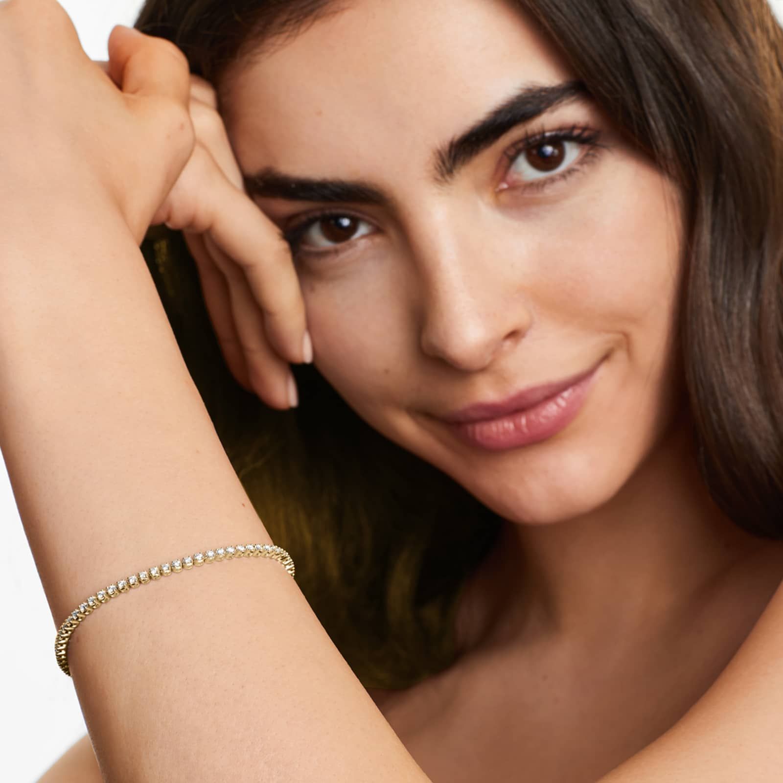 Round Lab grown Diamond Four Prong Tennis Bracelet, EF Color, VS Clarity, IGI Certified