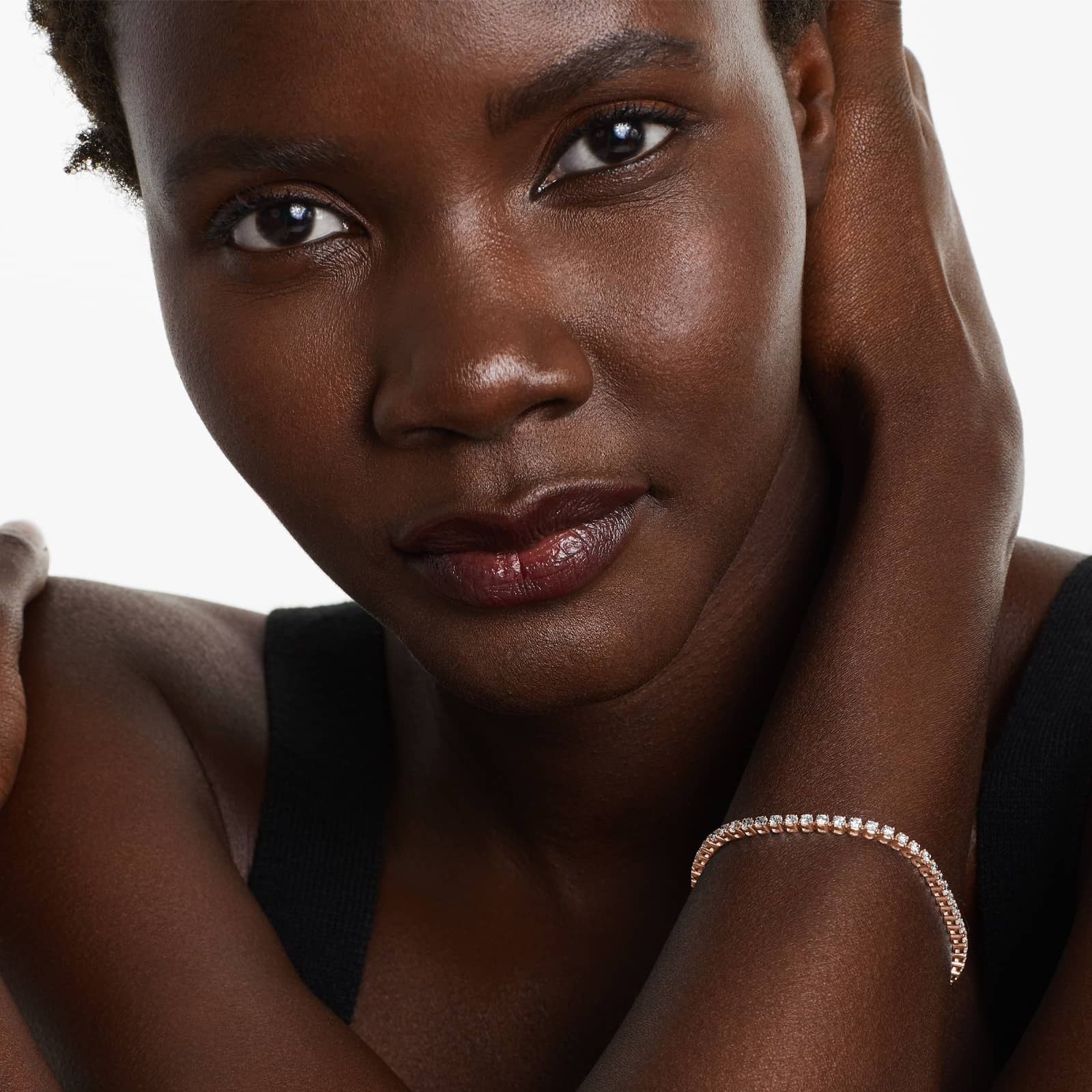 Round Lab grown Diamond Four Prong Tennis Bracelet, EF Color, VS Clarity, IGI Certified