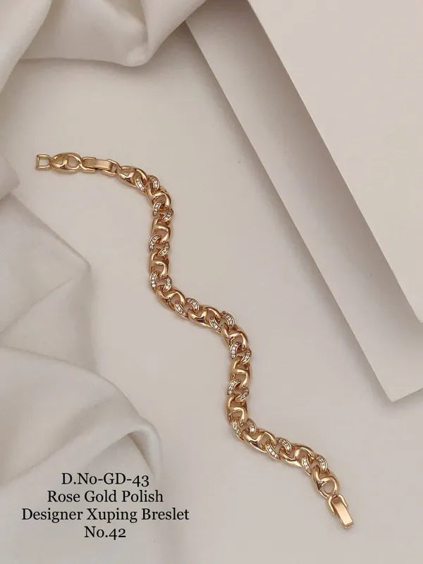 Rose Gold & Silver Polish Designer Xuping Bracelet