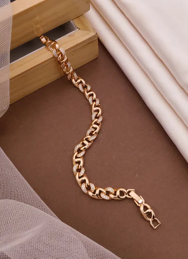 Rose Gold & Silver Polish Designer Xuping Bracelet