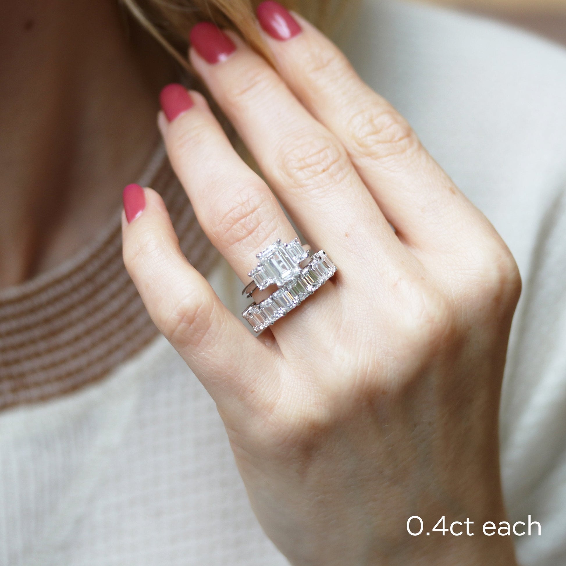 Emerald Lab Grown Diamond Eternity Band | EF Color, VS Clarity | IGI Certified | 5–6tcw | 14k/18k Gold | Ethical Wedding Band