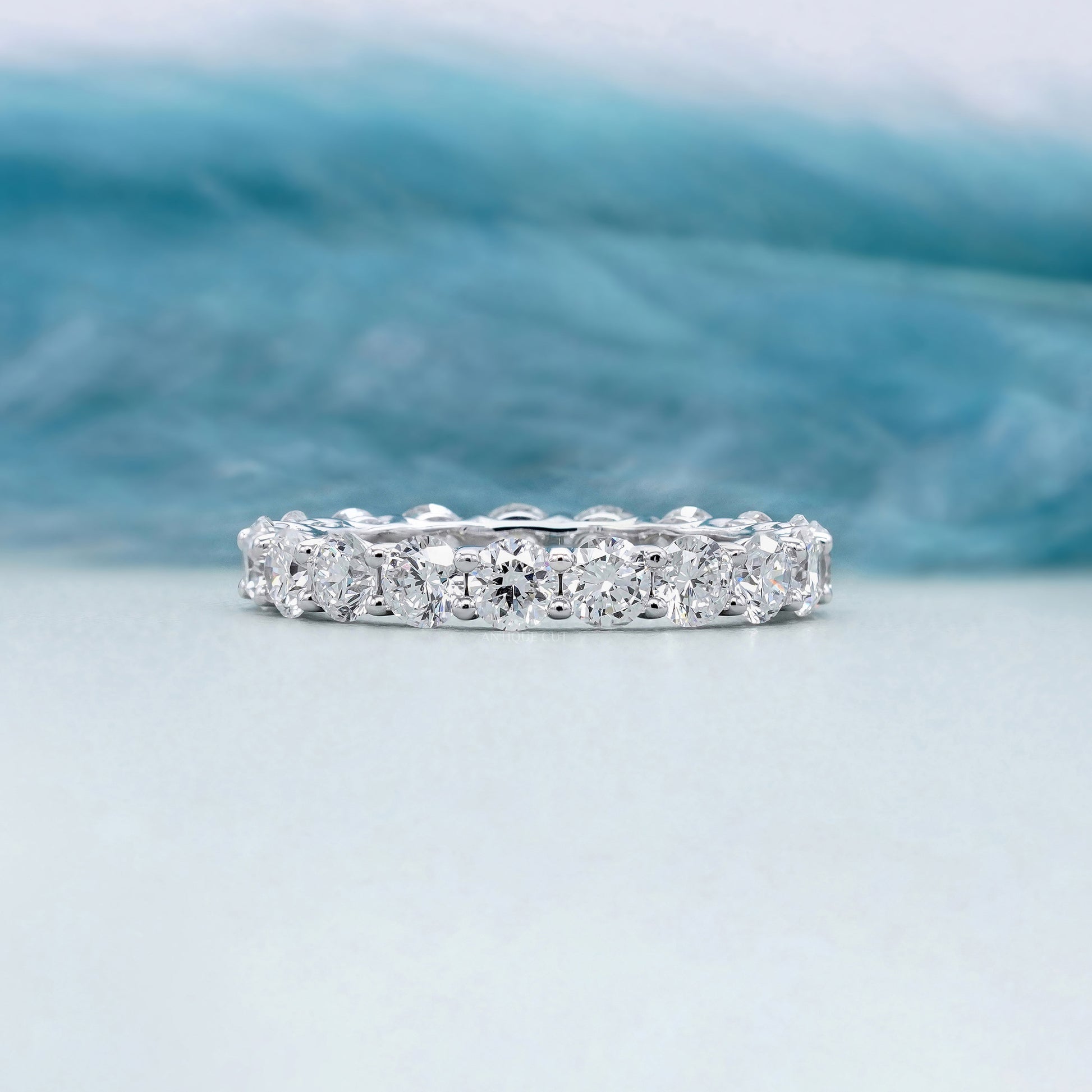 Round 3.80tcw Lab Grown Diamond Eternity Band Ring | IGI Certified D-E-F VVS–VS