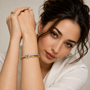 Common :: Heart inspired diamond bangle bracelet for women