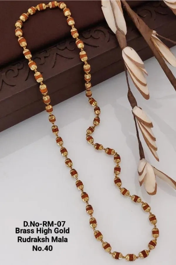 Brass High Gold Rudraksh Mala