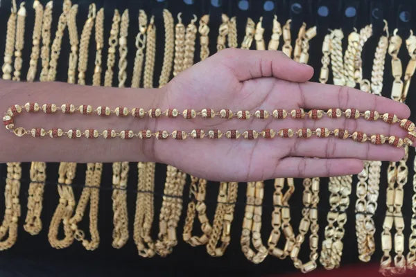 Brass High Gold Rudraksh Mala