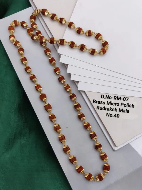 Brass High Gold Rudraksh Mala