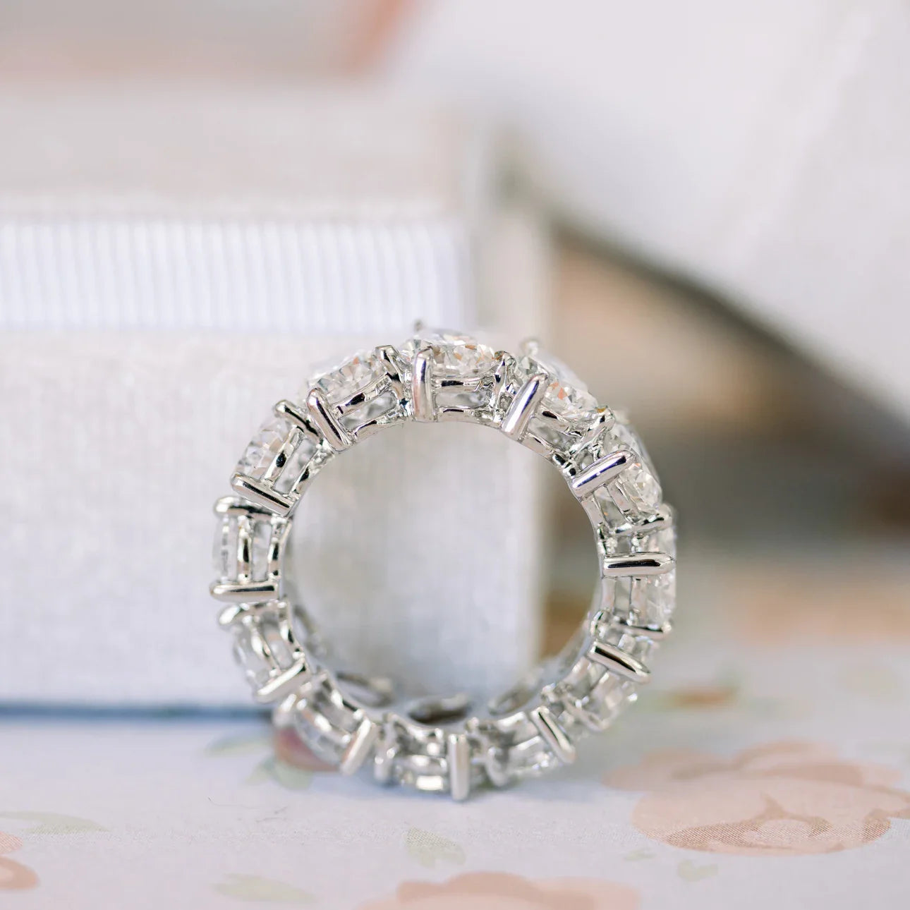 Pear Angled Eterrnity Band, EF Color, VS Clarity - IGI Certified Diamond